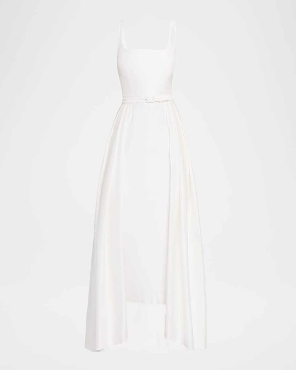 Isaline Convertible Square-Neck Midi Dress